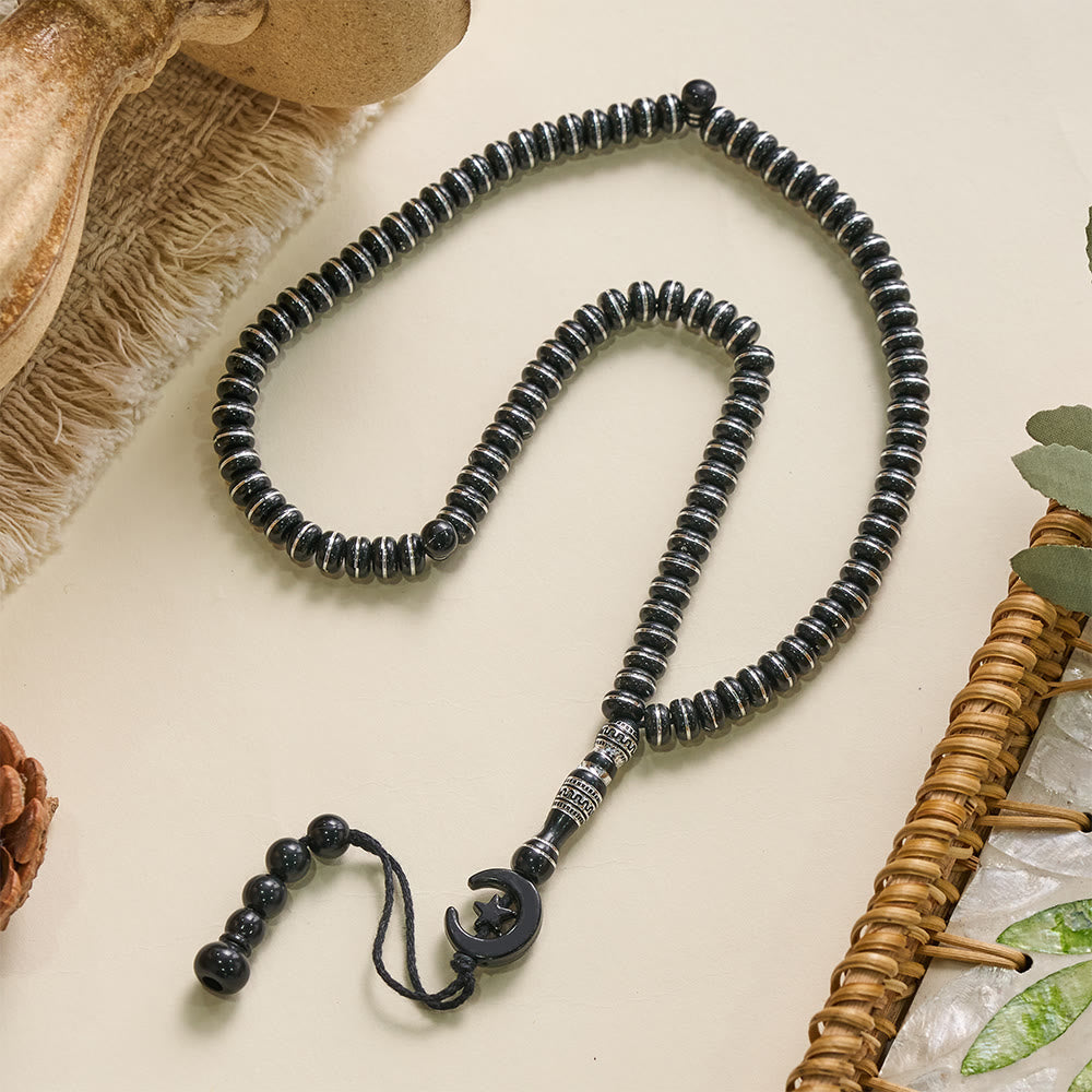 HilalHaven Serene Acrylic Disc 99 Beads Tasbih — Polished Handmade Meditation Strand - image 10