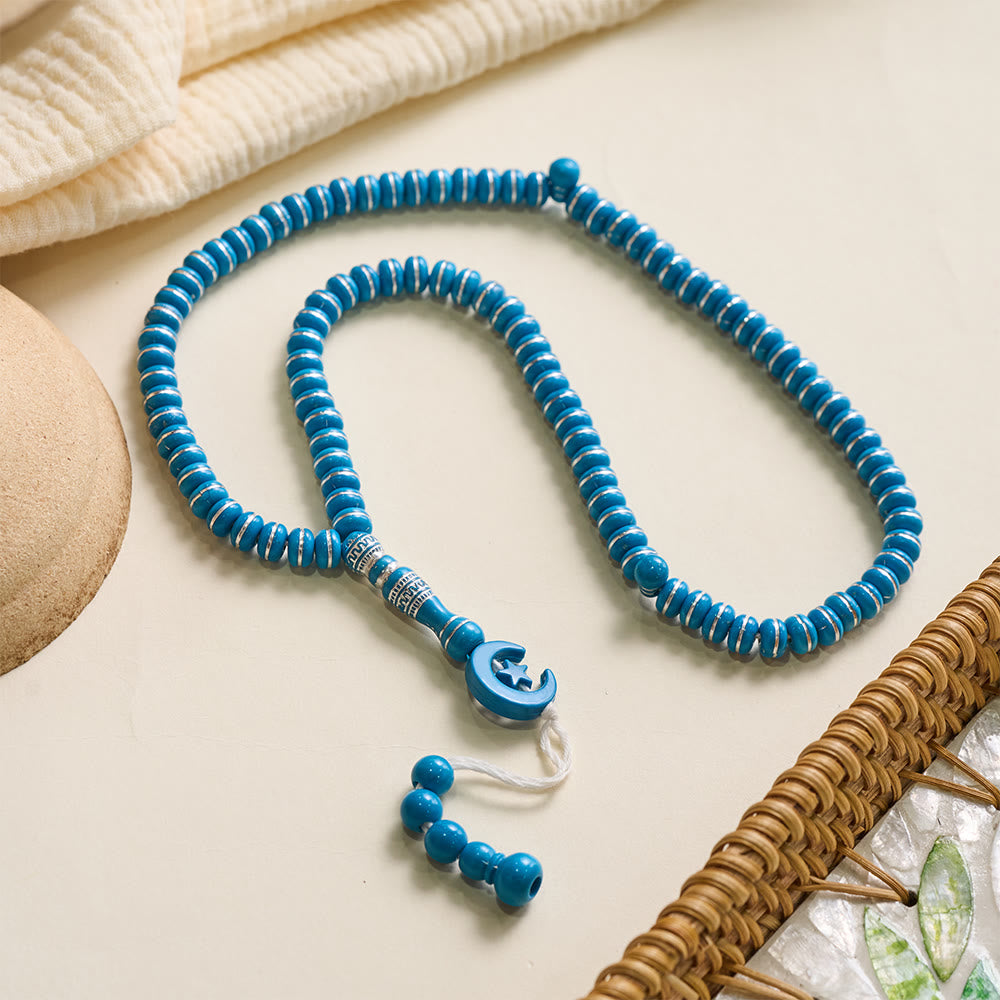 HilalHaven Serene Acrylic Disc 99 Beads Tasbih — Polished Handmade Meditation Strand - image 13