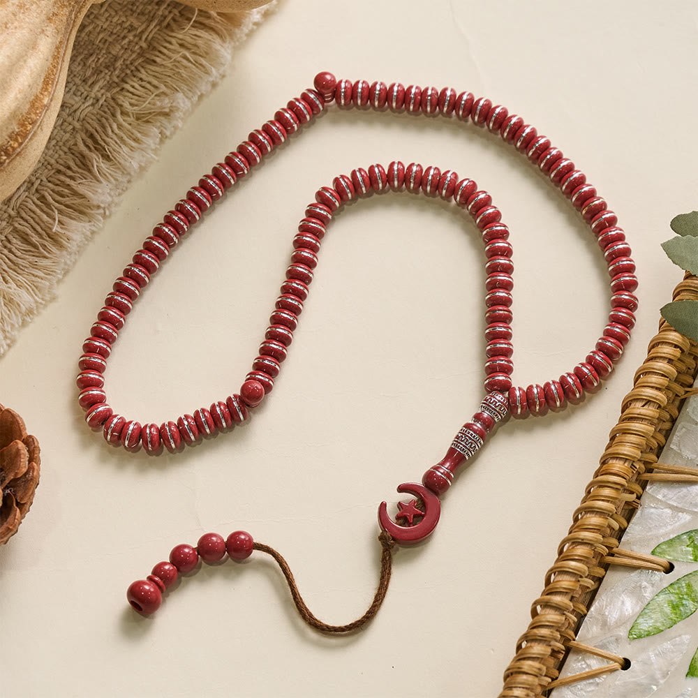 HilalHaven Serene Acrylic Disc 99 Beads Tasbih — Polished Handmade Meditation Strand - image 2