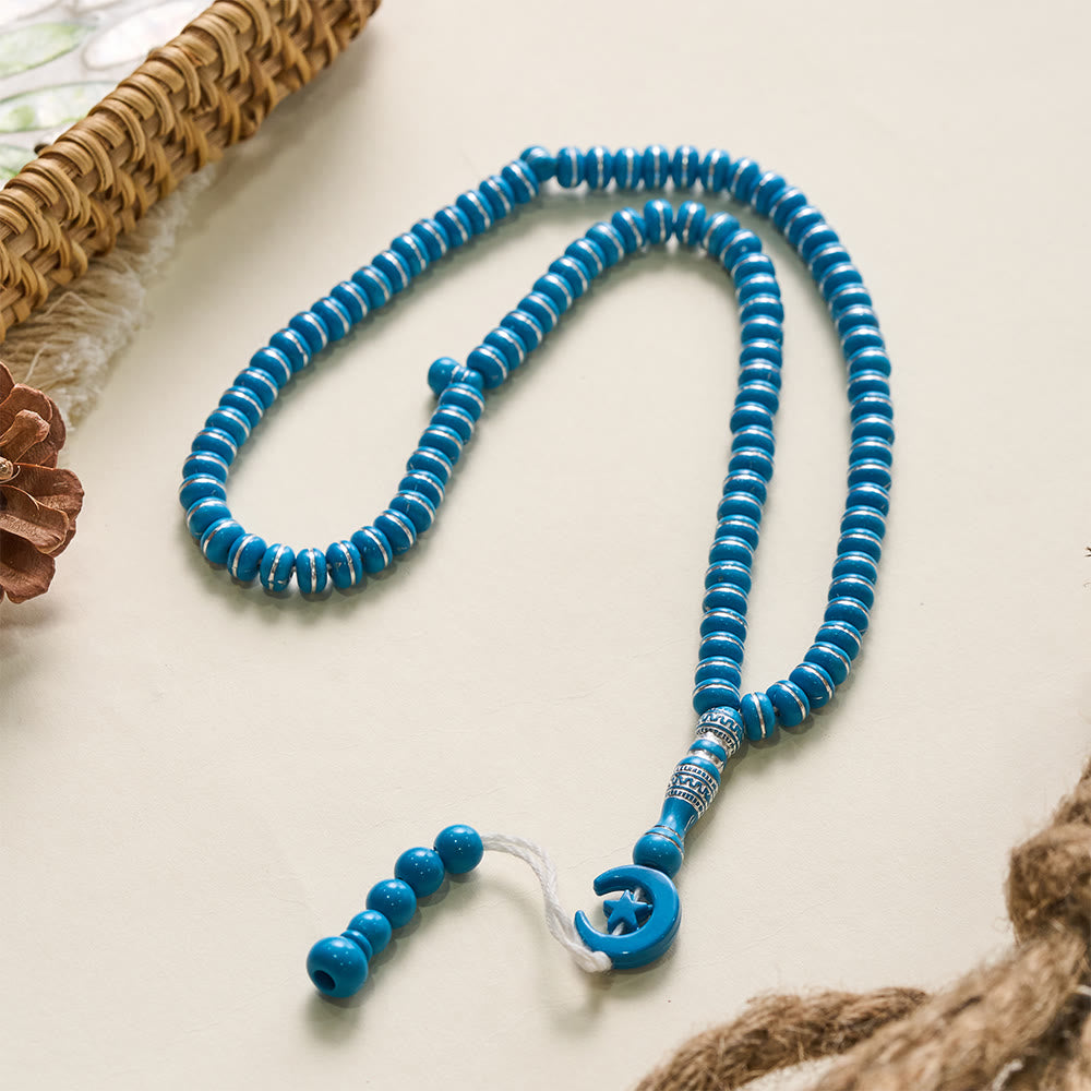 HilalHaven Serene Acrylic Disc 99 Beads Tasbih — Polished Handmade Meditation Strand - image 14