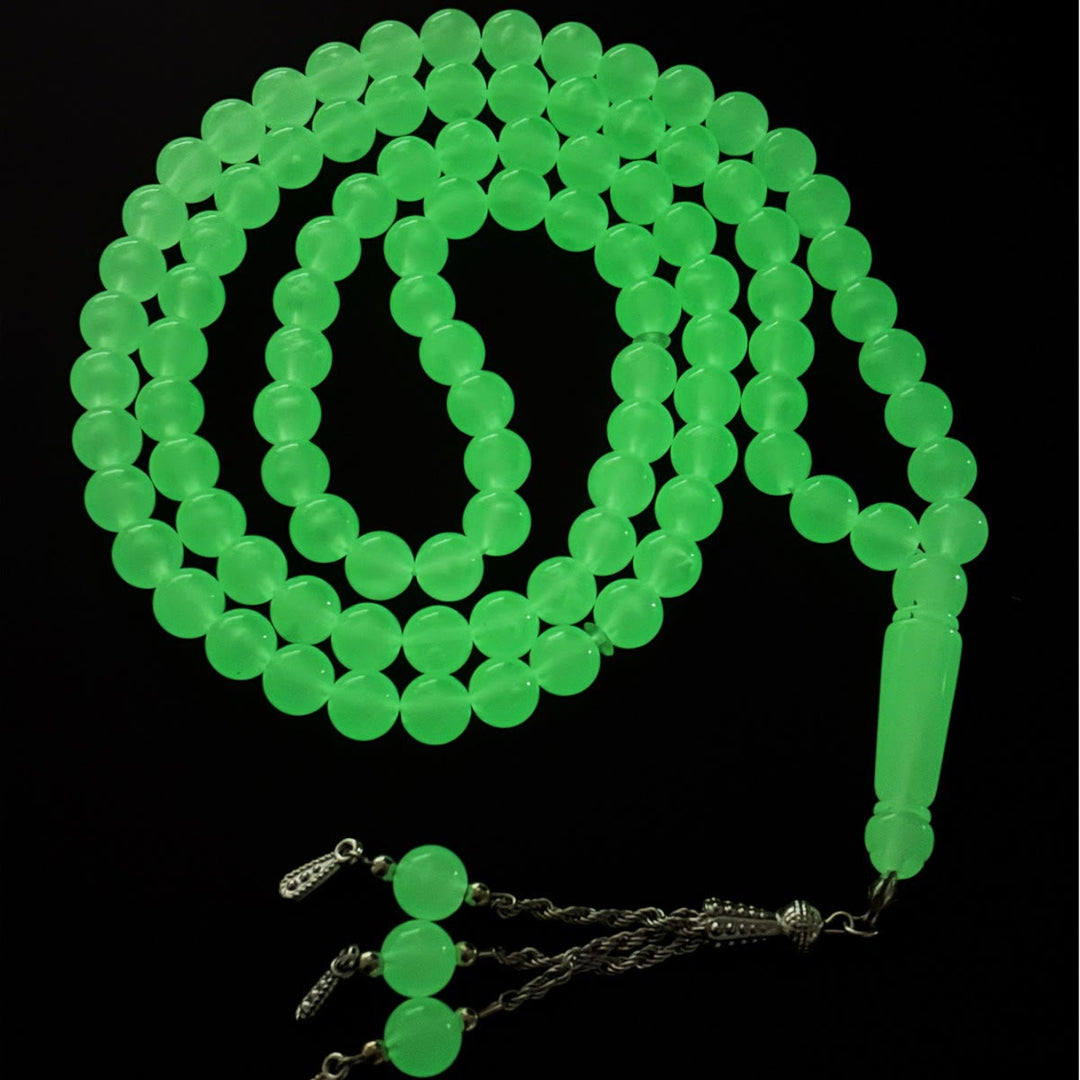 HilalHaven Serene Luminous Bead Strand — Handcrafted Glowing Meditation 99 Beads Tasbih - image 3