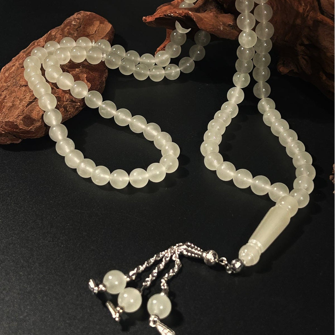 HilalHaven Serene Luminous Bead Strand — Handcrafted Glowing Meditation 99 Beads Tasbih - image 1