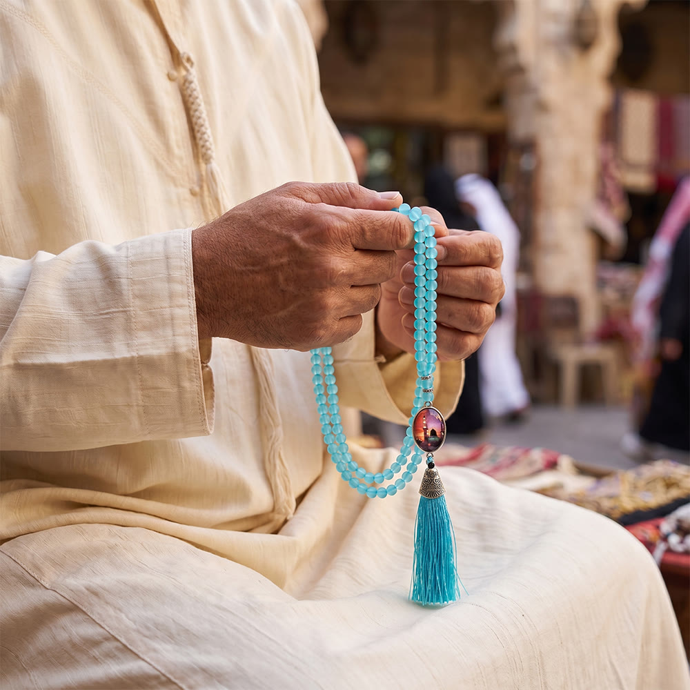 HilalHaven Versatile 99 Glass Beads Tasbih ——  Tassel Meditation Beads in Multiple Hues - image 14