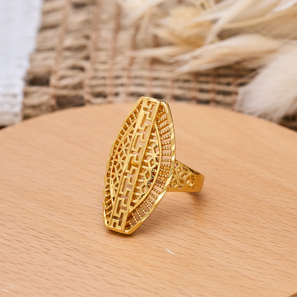 HilalHaven Unisex Gold-Plated Openwork Rings — 5 Modern Openwork Styles - image 2