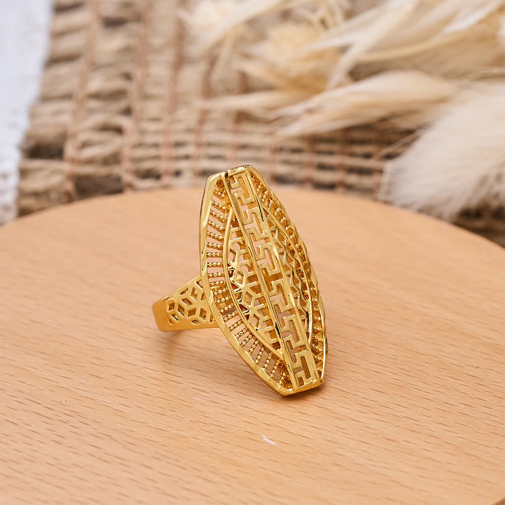 HilalHaven Unisex Gold-Plated Openwork Rings — 5 Modern Openwork Styles - image 3