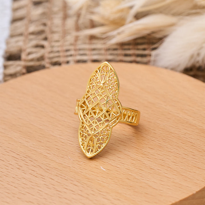 HilalHaven Unisex Gold-Plated Openwork Rings — 5 Modern Openwork Styles - image 5