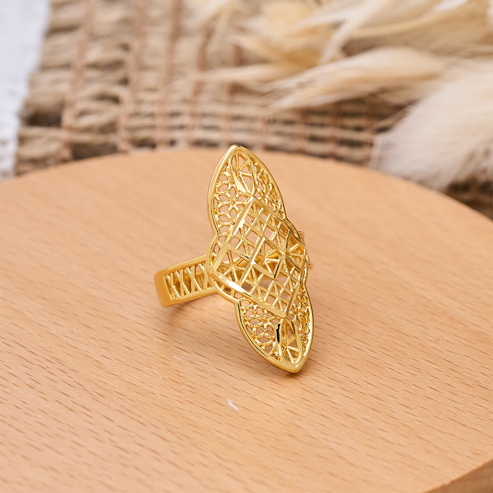 HilalHaven Unisex Gold-Plated Openwork Rings — 5 Modern Openwork Styles - image 6