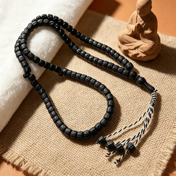 HilalHaven Modern Acrylic Prayer Beads — 99 Beads Tasbih in Multiple Neutral Tones - Matte Black - image 5