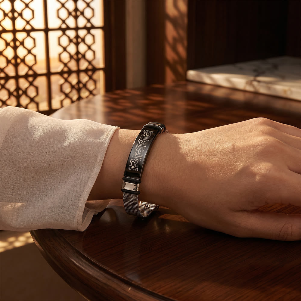 HilalHaven Urban Glow Bracelet — Stainless Steel with Luminous Engraving - image 7