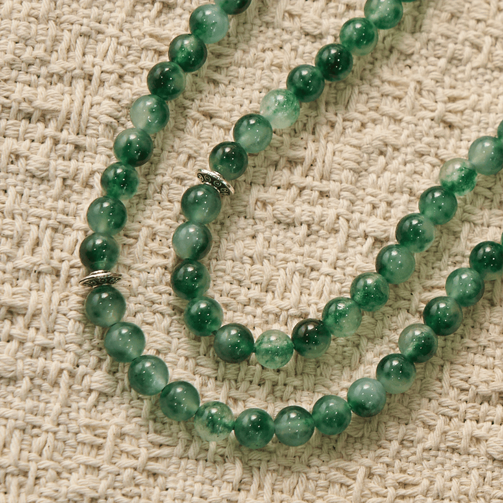 HilalHaven "Rooted Verdure" Natural Agate Tasbih — Artisanal 99 Beads Tasbih - image 2