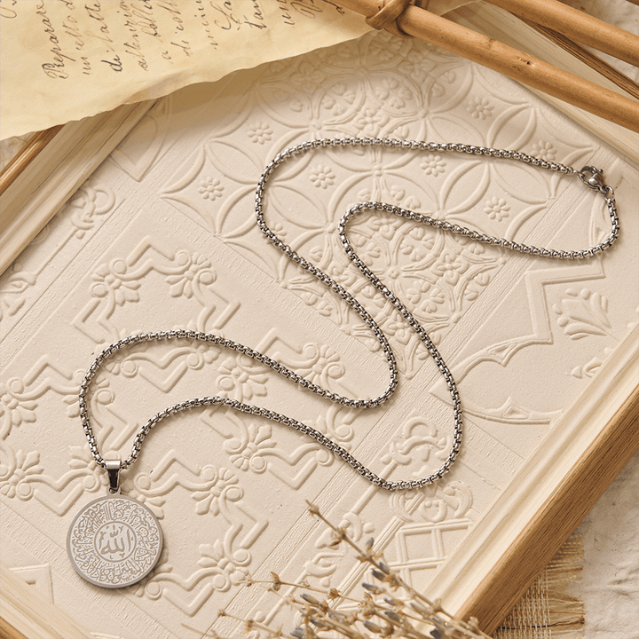 HilalHaven "Center of Grace" Ornate Medallion Necklace — Stainless Steel Pendant - image 5