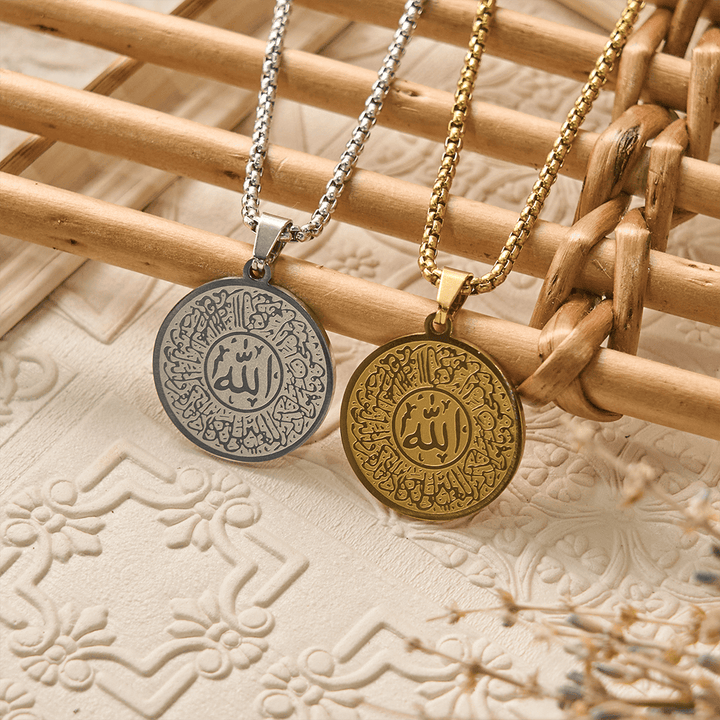 HilalHaven "Center of Grace" Ornate Medallion Necklace — Stainless Steel Pendant - image 7
