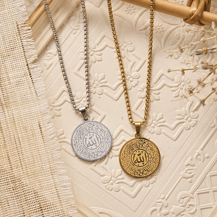 HilalHaven "Center of Grace" Ornate Medallion Necklace — Stainless Steel Pendant - image 8