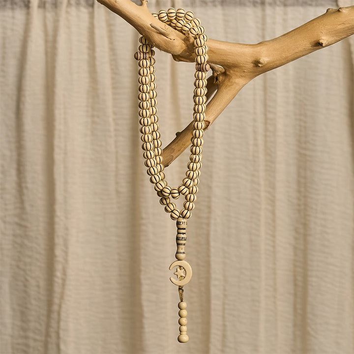 HilalHaven "Noor Crescent" Handcrafted Tasbih — Carved 33 Beads Tasbih - image 11