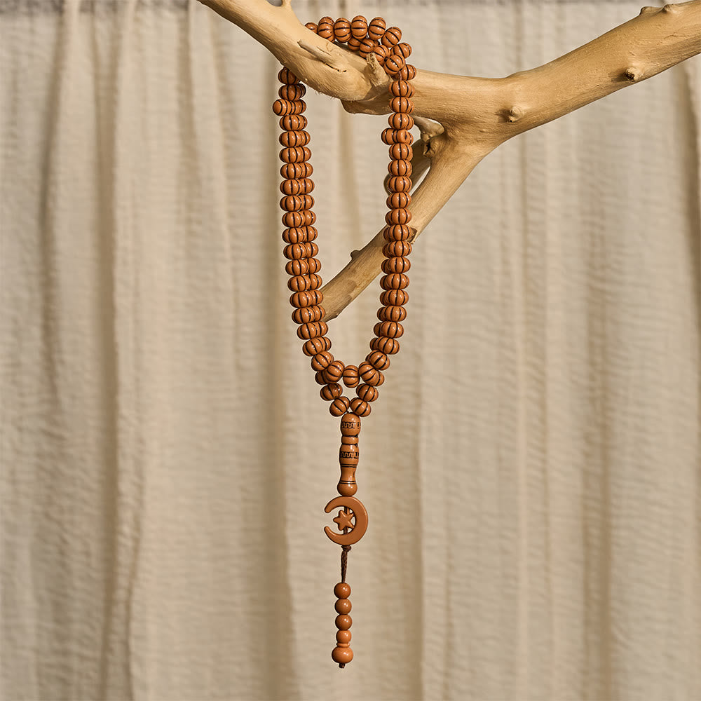 HilalHaven "Noor Crescent" Handcrafted Tasbih — Carved 33 Beads Tasbih - image 7