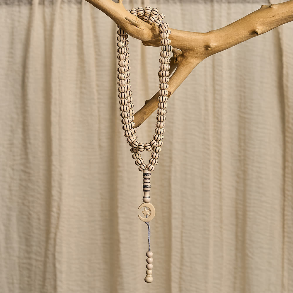 HilalHaven "Noor Crescent" Handcrafted Tasbih — Carved 33 Beads Tasbih - image 15