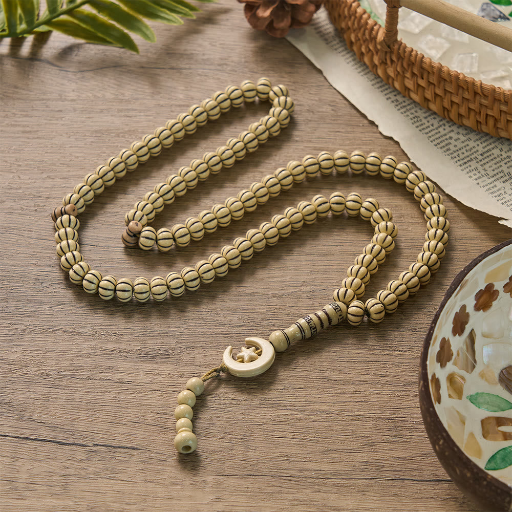 HilalHaven "Noor Crescent" Handcrafted Tasbih — Carved 33 Beads Tasbih - image 9