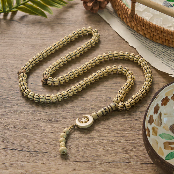HilalHaven "Noor Crescent" Handcrafted Tasbih — Carved 33 Beads Tasbih - image 9