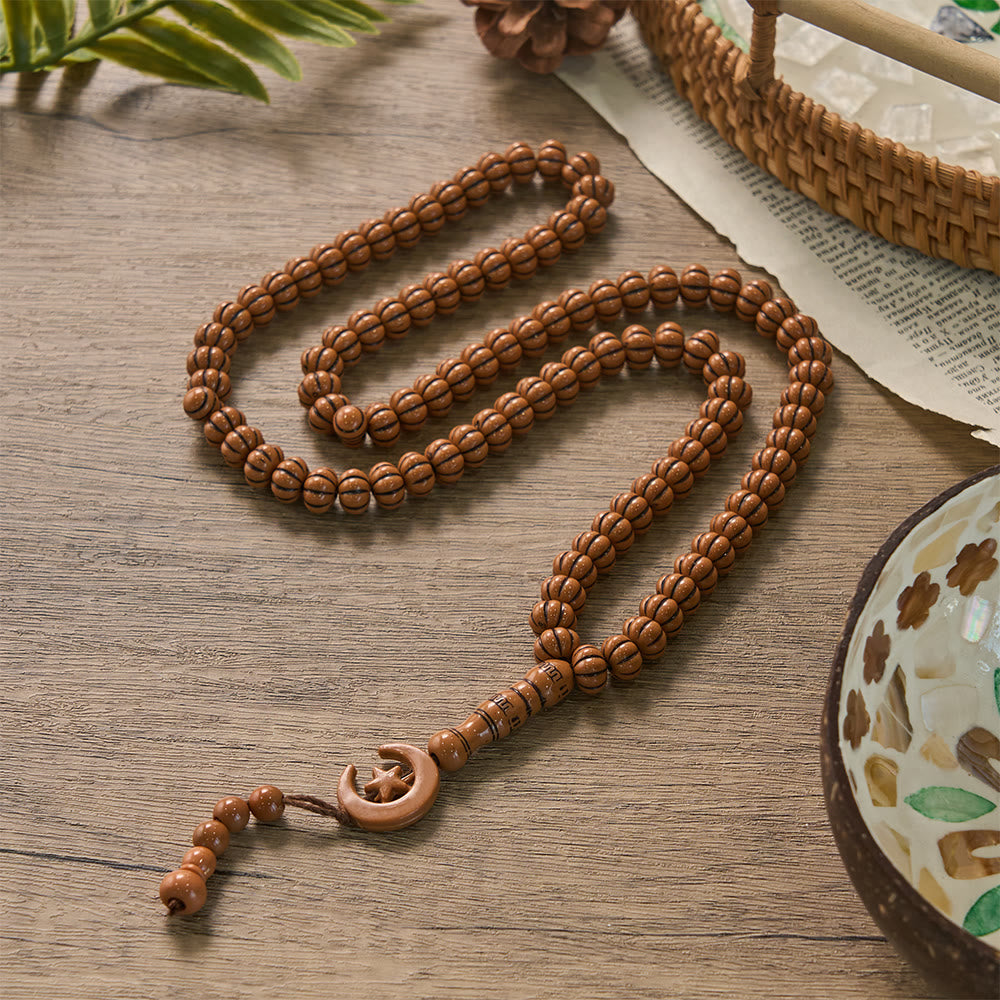 HilalHaven "Noor Crescent" Handcrafted Tasbih — Carved 33 Beads Tasbih - image 5