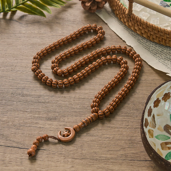 HilalHaven "Noor Crescent" Handcrafted Tasbih — Carved 33 Beads Tasbih - image 5