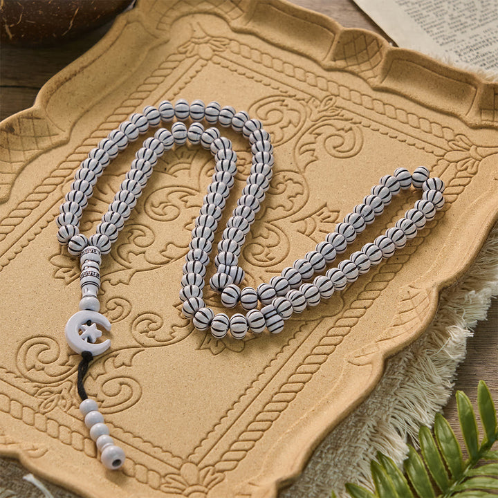 HilalHaven "Noor Crescent" Handcrafted Tasbih — Carved 33 Beads Tasbih - image 20