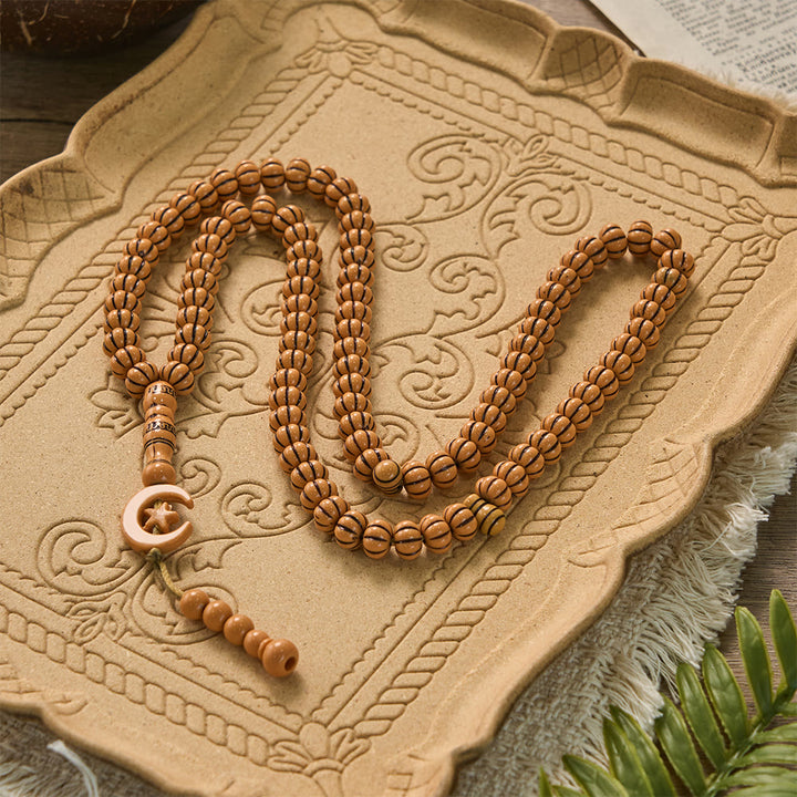 HilalHaven "Noor Crescent" Handcrafted Tasbih — Carved 33 Beads Tasbih - image 16