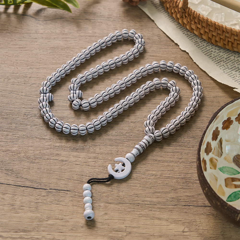 HilalHaven "Noor Crescent" Handcrafted Tasbih — Carved 33 Beads Tasbih - image 21