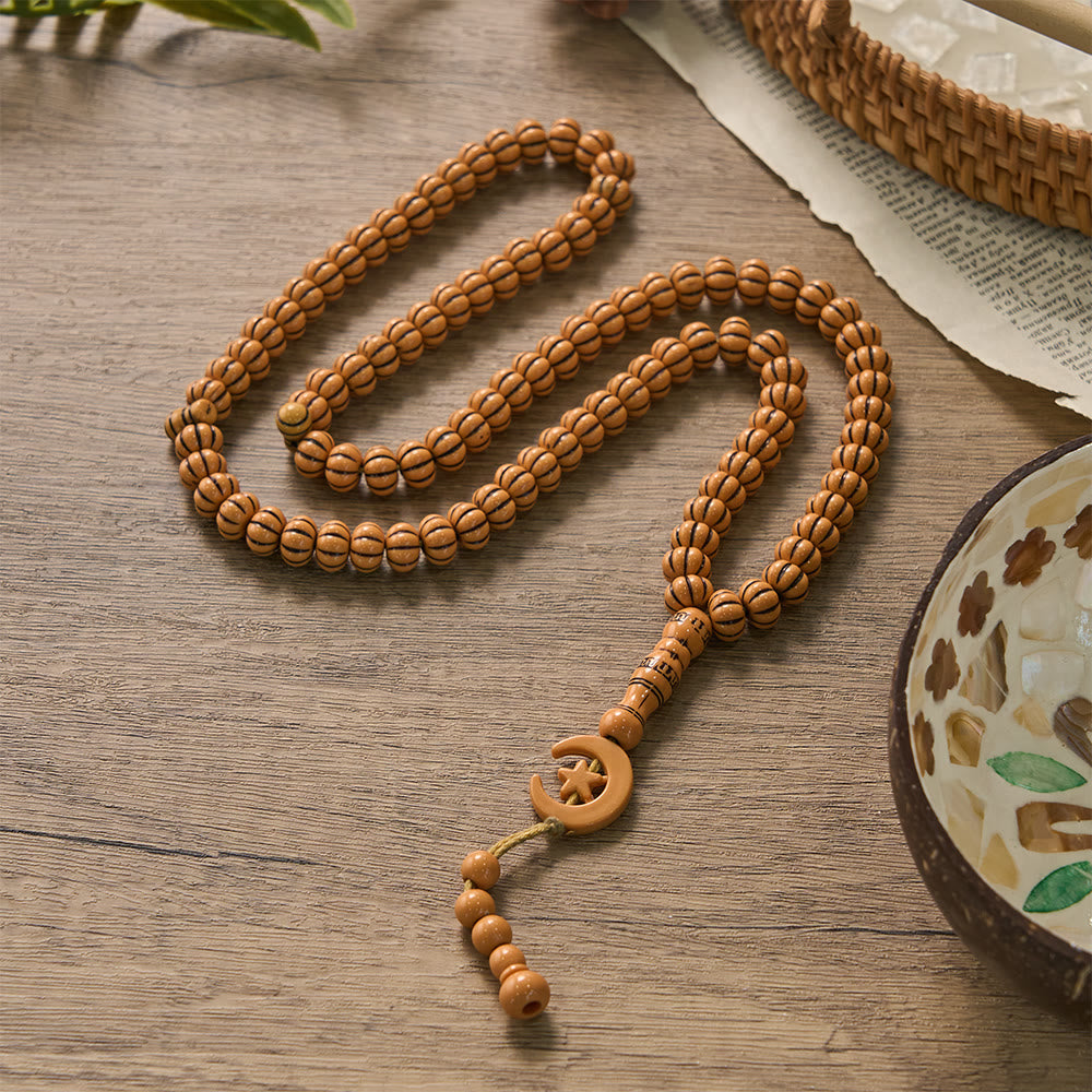 HilalHaven "Noor Crescent" Handcrafted Tasbih — Carved 33 Beads Tasbih - image 17