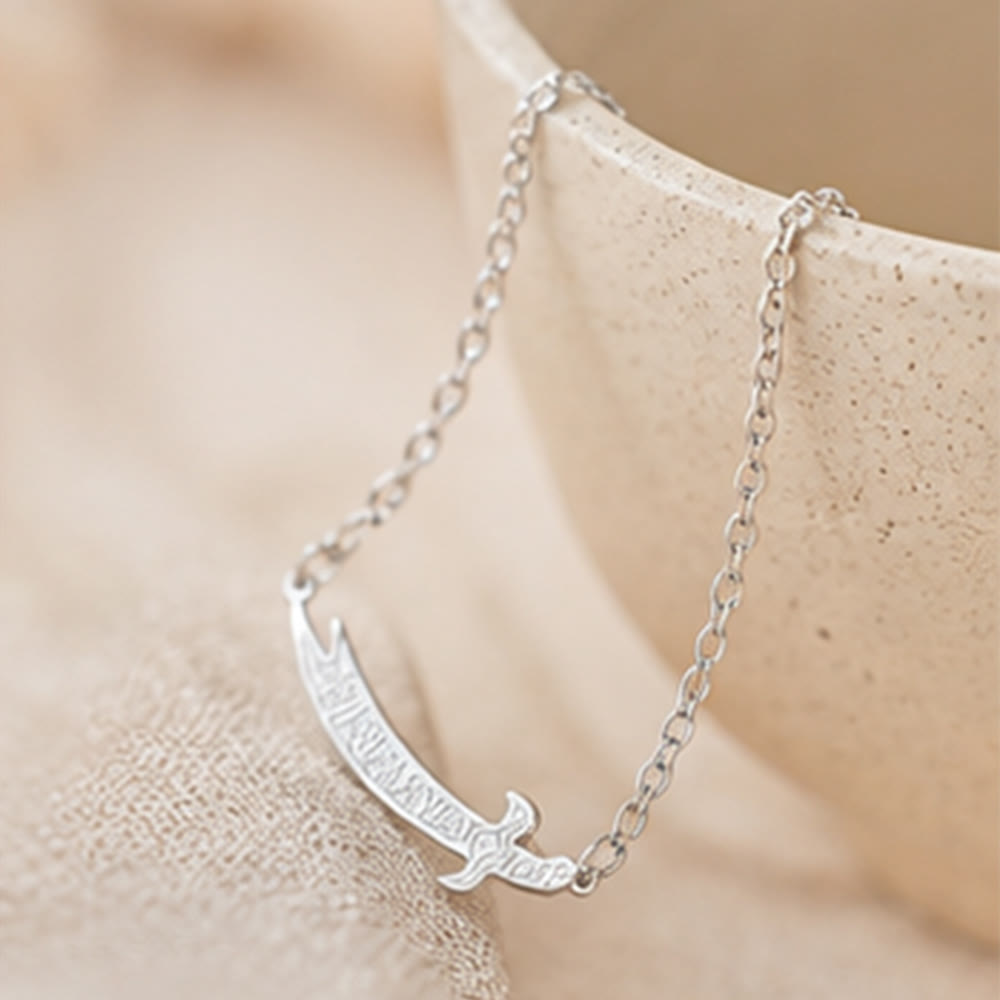 HilalHaven "Blade of Courage" Zulfiqar-Inspired Calligraphy Bracelet — 18K Gold Plated Steel - image 5