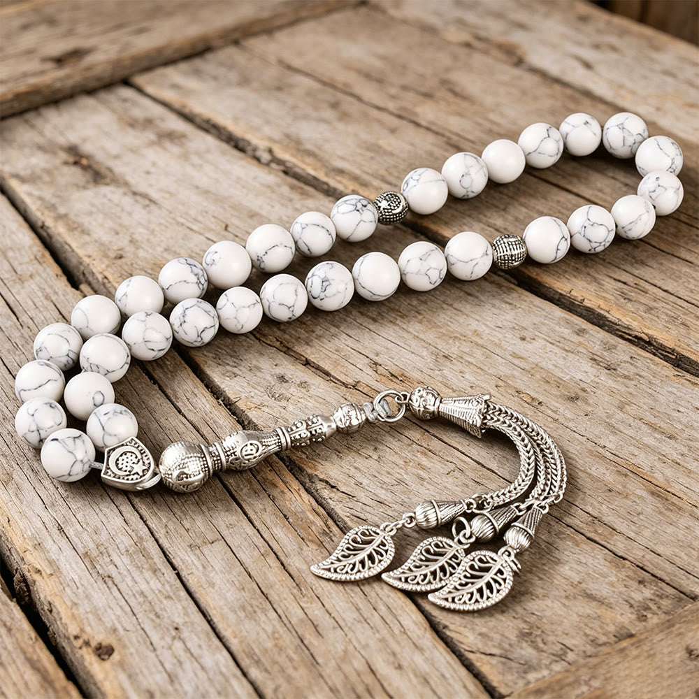 HilalHaven Stillness in Stone Natural 33 Beads Tasbih — Handcrafted Natural Lapis Lazuli Beads  - image 2