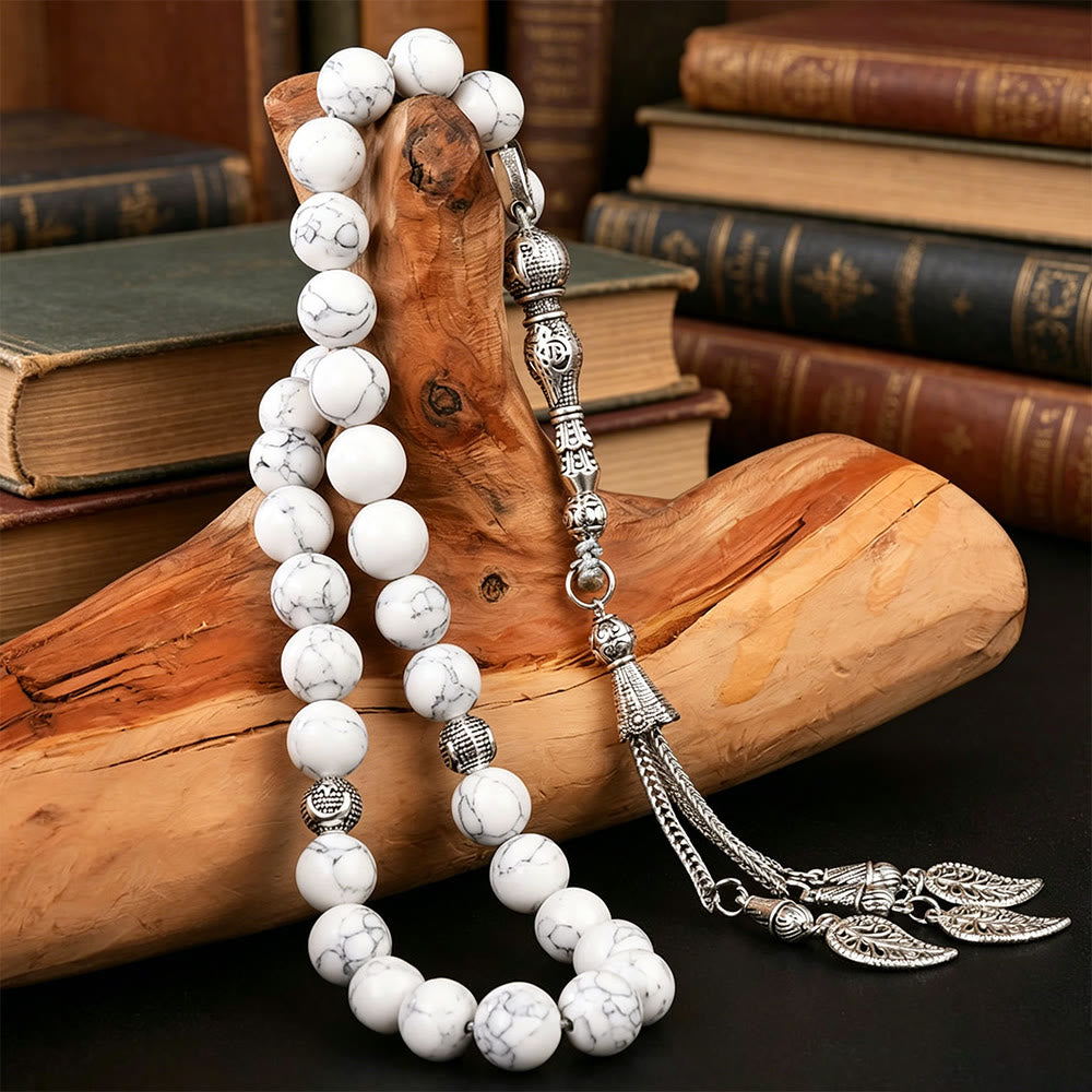 HilalHaven Stillness in Stone Natural 33 Beads Tasbih — Handcrafted Natural Lapis Lazuli Beads  - Natural Lapis Lazuli Beads Tasbih - image 0