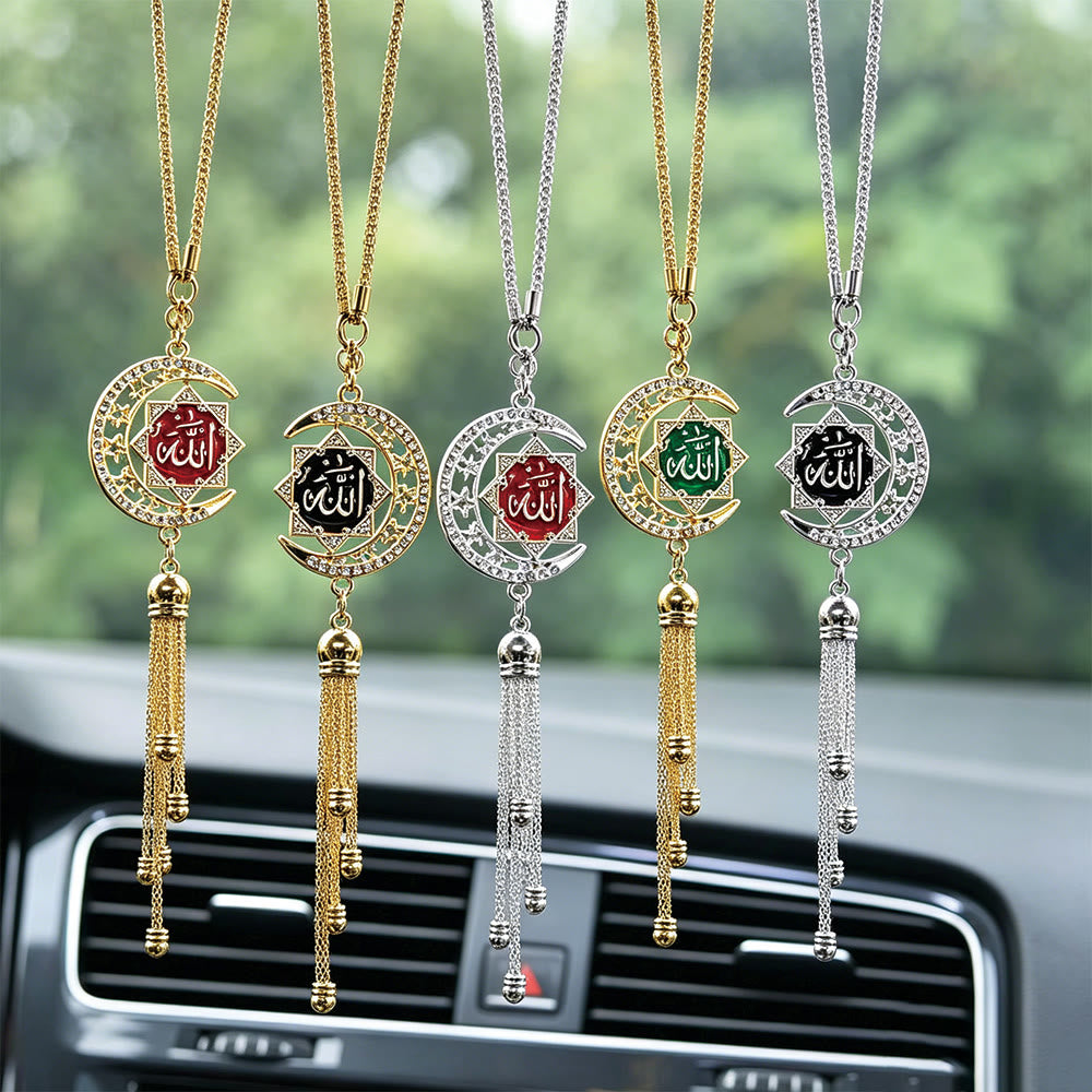 FREE TODAY: Crescent Order Allah Calligraphy Enamel Car Pendant - image 6