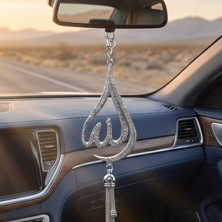 HilalHaven Crescent Tear Allah Car Pendant - image 3