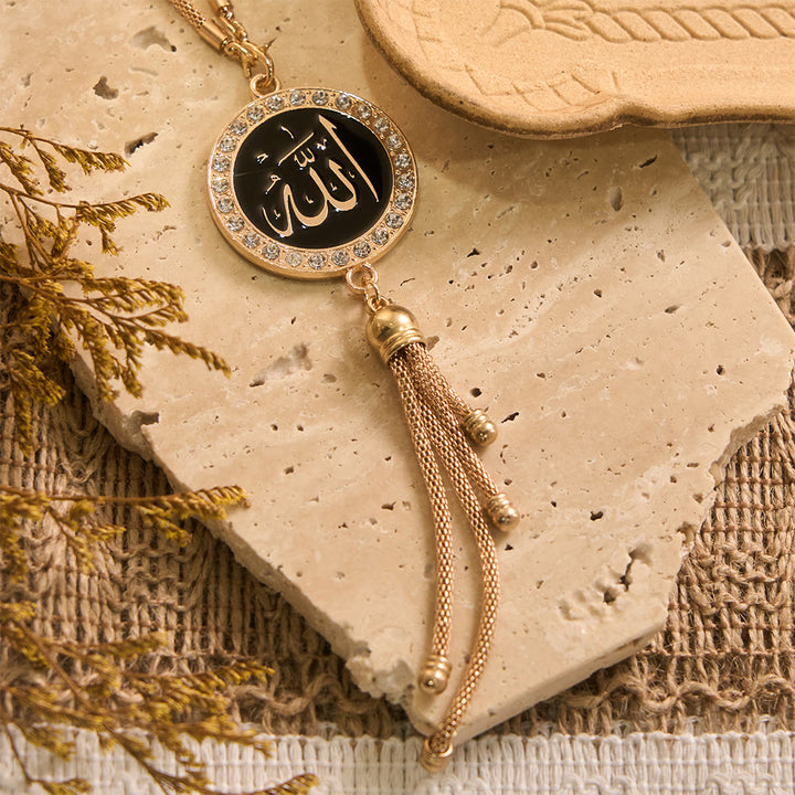 HilalHaven Harmony Orb Allah Enamel Inscribed Car Pendant - Rose Golden - image 4