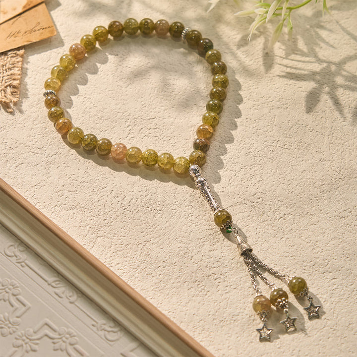 HilalHaven Celestial Whisper Faceted Glass 33 Beads Tasbih - image 2