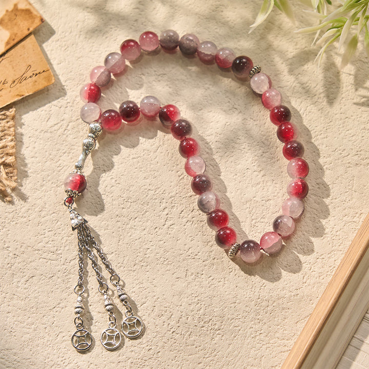 HilalHaven Celestial Whisper Faceted Glass 33 Beads Tasbih - image 4