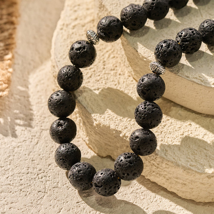 HilalHaven Volcanic Harmony Matte Black Stone 33 Beads Tasbih — Timeless Design - image 3