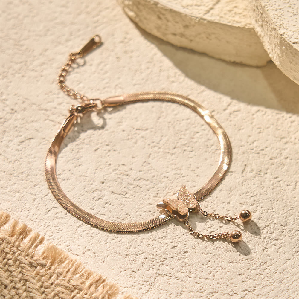 HilalHaven "Lunar Flutter" Butterfly Charm Tassel Bracelet - image 4