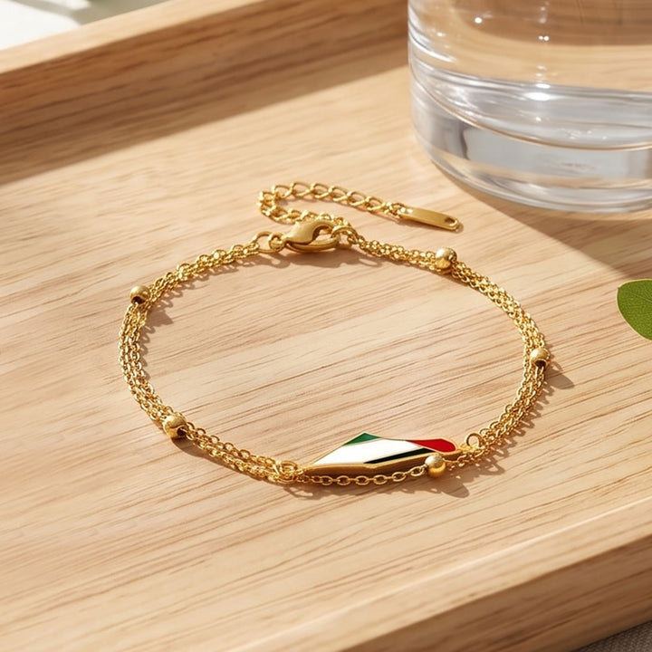 HilalHaven Homeland Grace Palestine Map Charm Bracelet  - Golden - image 0