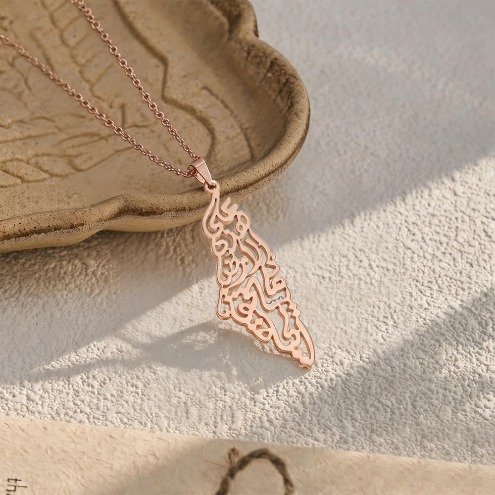 HilalHaven Land of Belonging Palestine Silhouette Pendant Necklace  - image 6