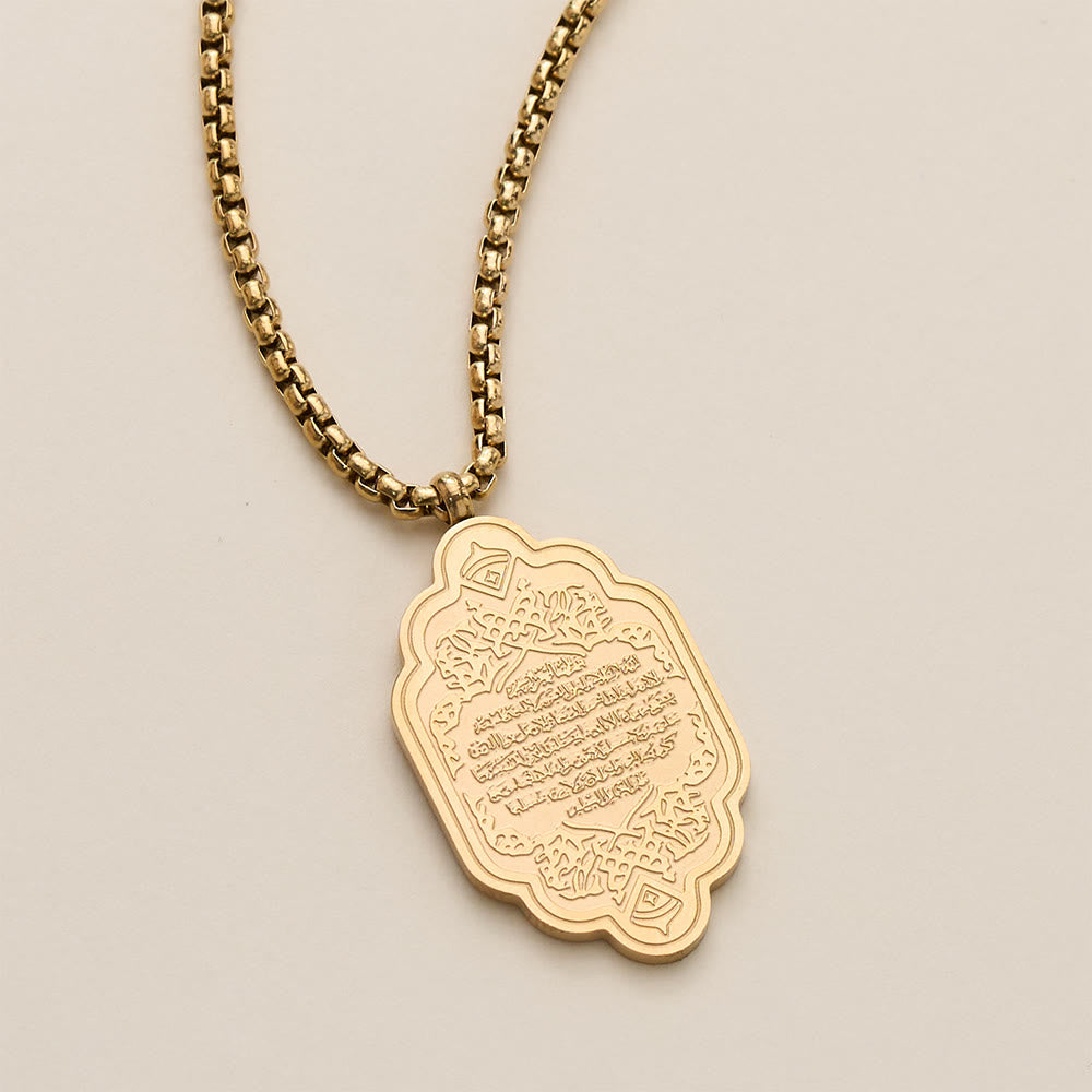 HilalHaven Arch of Blessing Ayatul Kursi Framed Pendant Necklace  - image 3