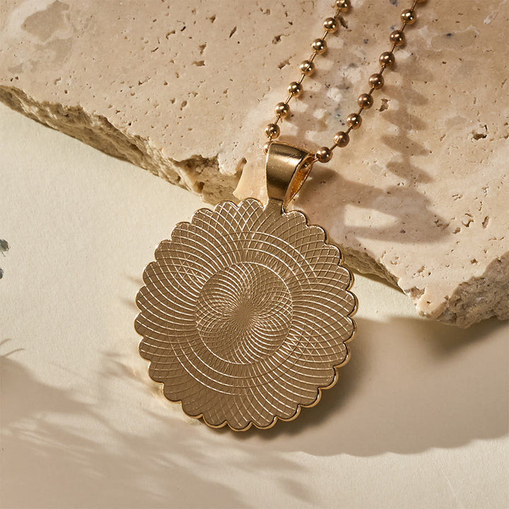 HilalHaven Gilded Circle Grace Rhinestone Border Ayatul Kursi Charm —— Gold Plated Alloy Necklace &amp; Keychain - Keychain - image 6