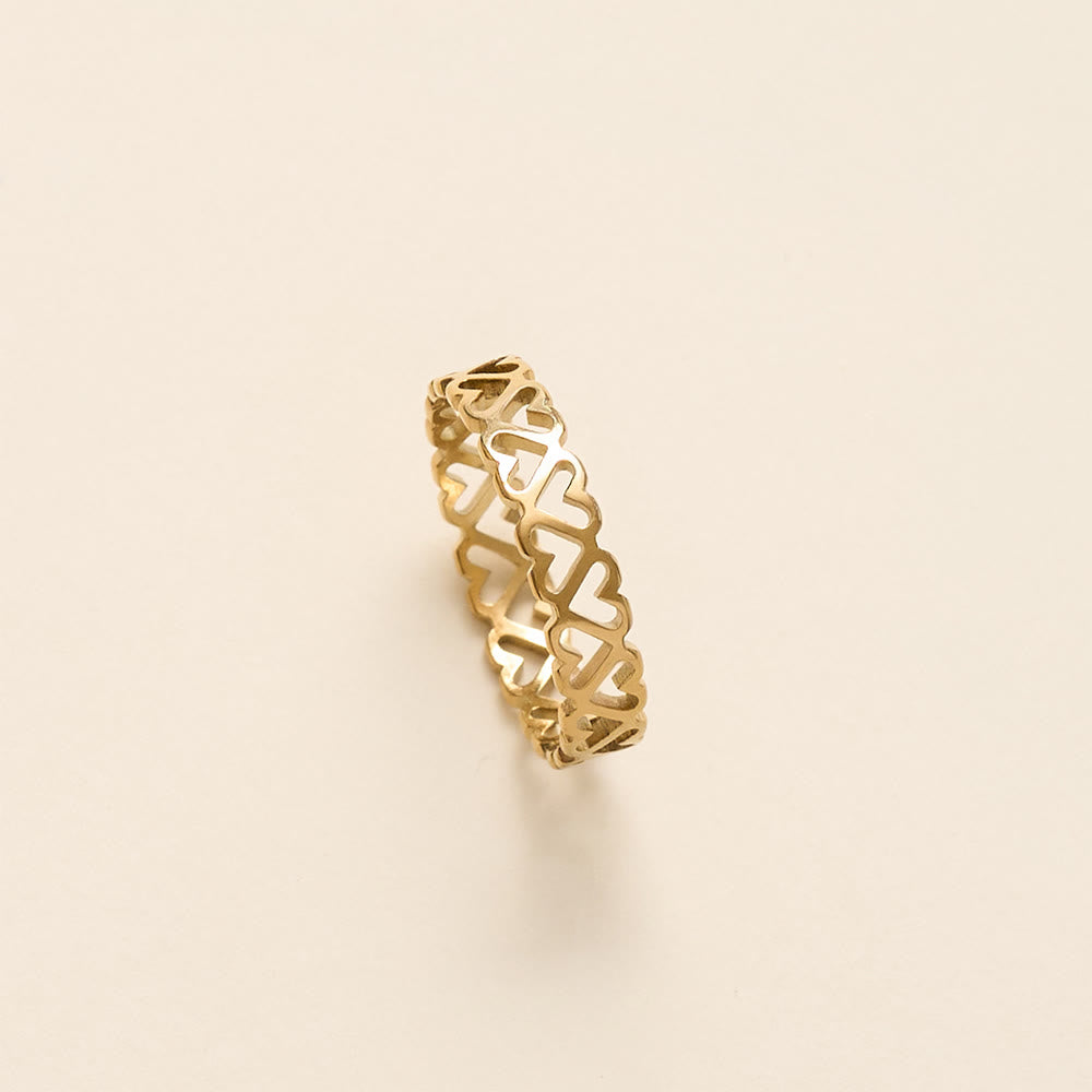 HilalHaven Bound Tenderness Linked Heart Ring - image 4