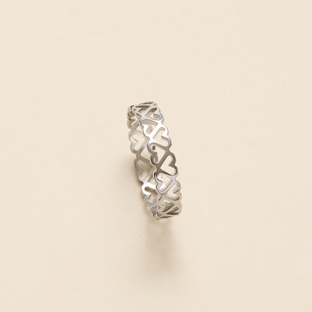 HilalHaven Bound Tenderness Linked Heart Ring - image 12