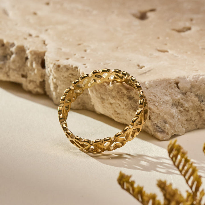 HilalHaven Bound Tenderness Linked Heart Ring - image 2