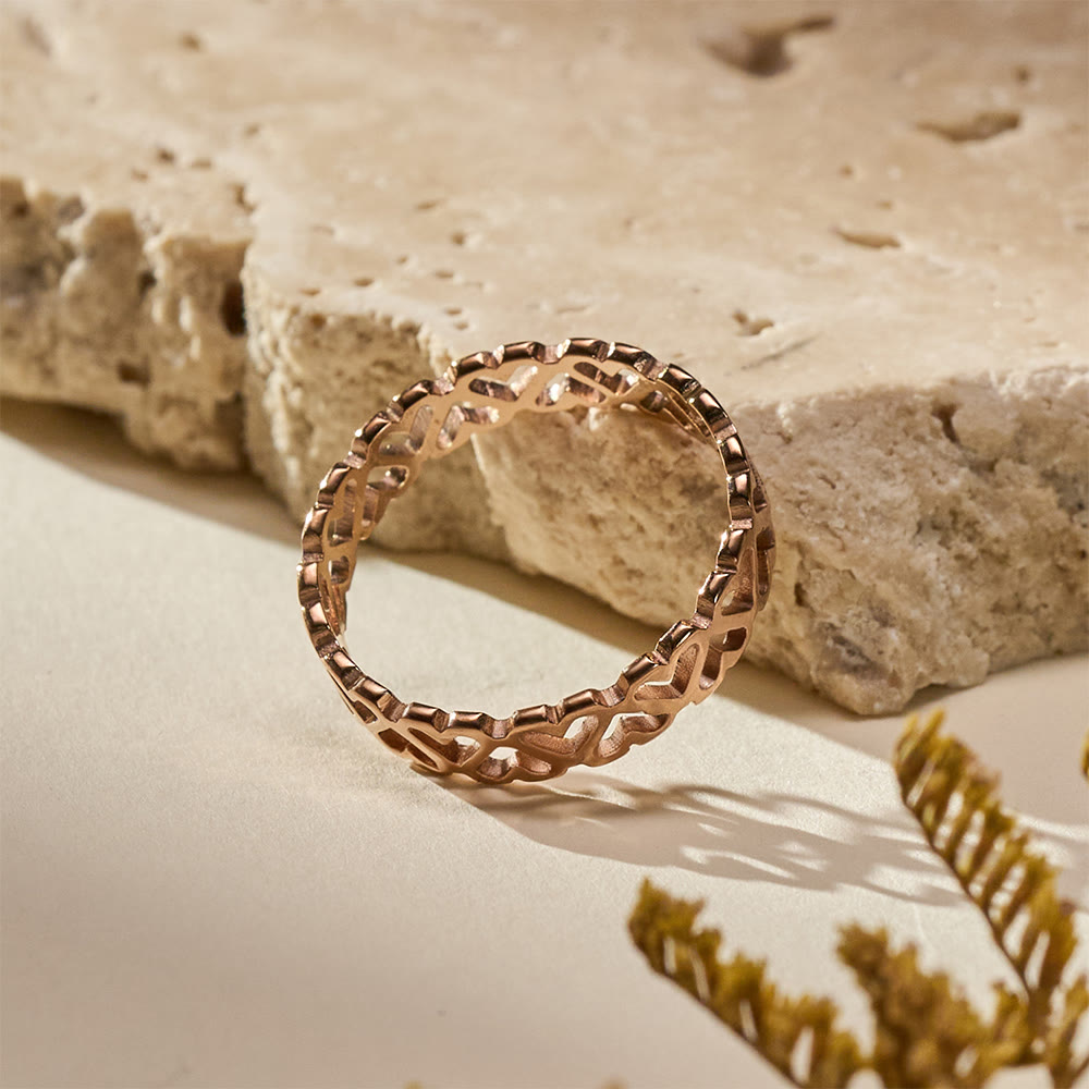 HilalHaven Bound Tenderness Linked Heart Ring - image 6