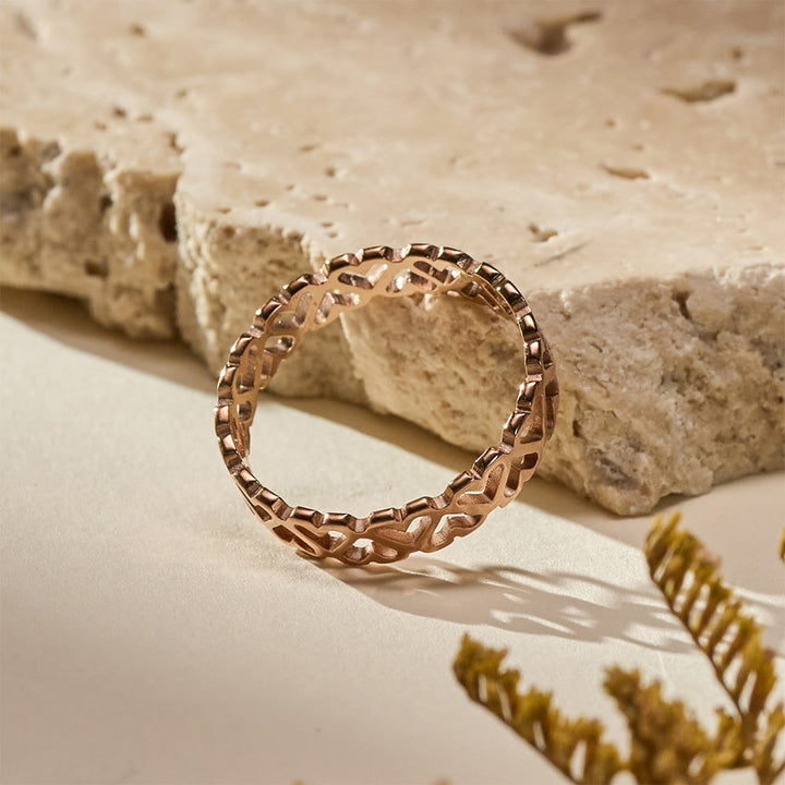 HilalHaven Bound Tenderness Linked Heart Ring - image 6