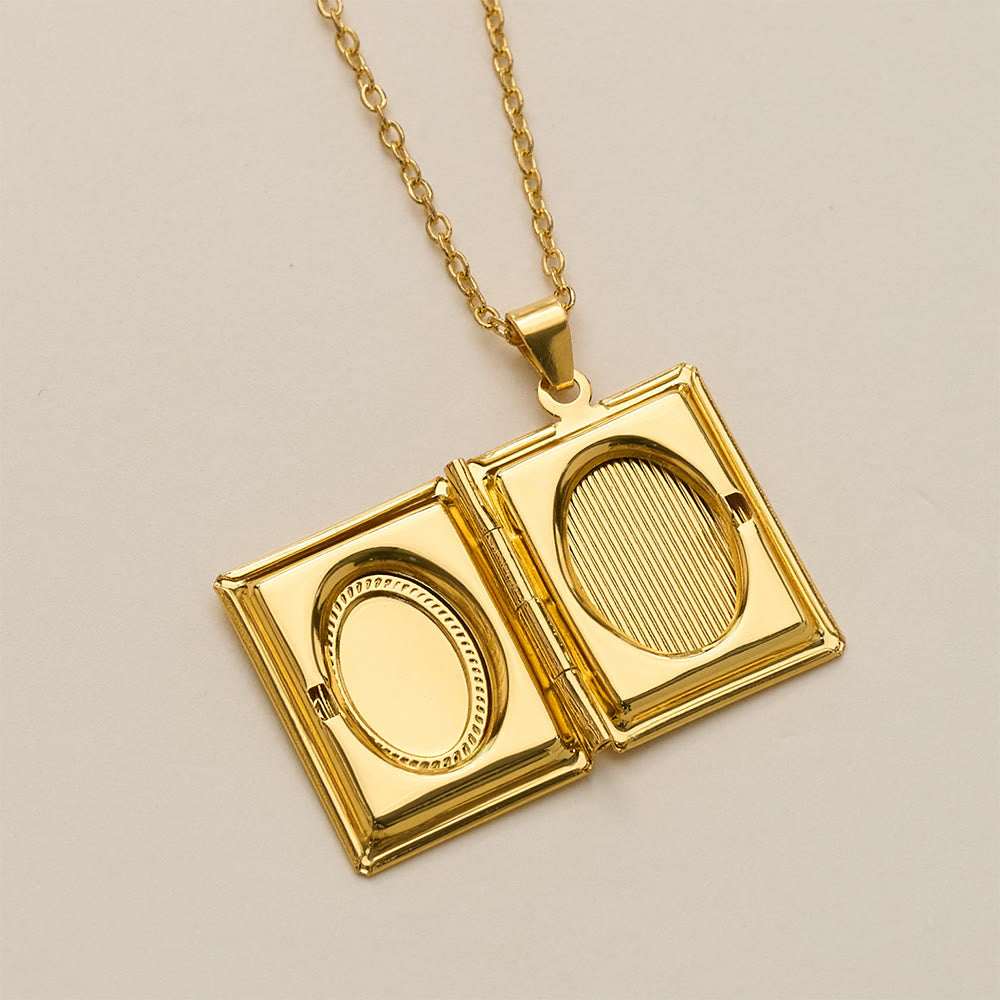 HilalHaven Allah Locket Pendant Necklace — Polished Stainless Steel - image 4