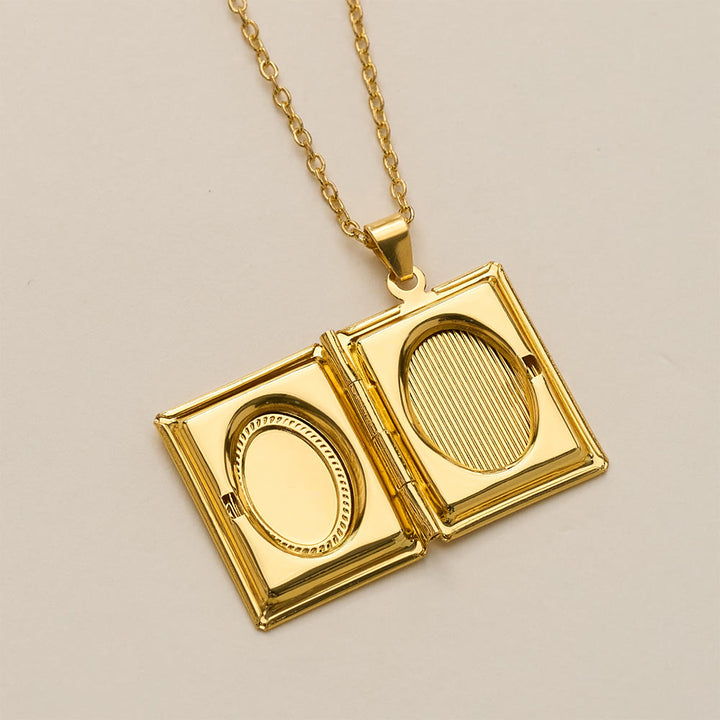 HilalHaven Allah Locket Pendant Necklace — Polished Stainless Steel - image 4