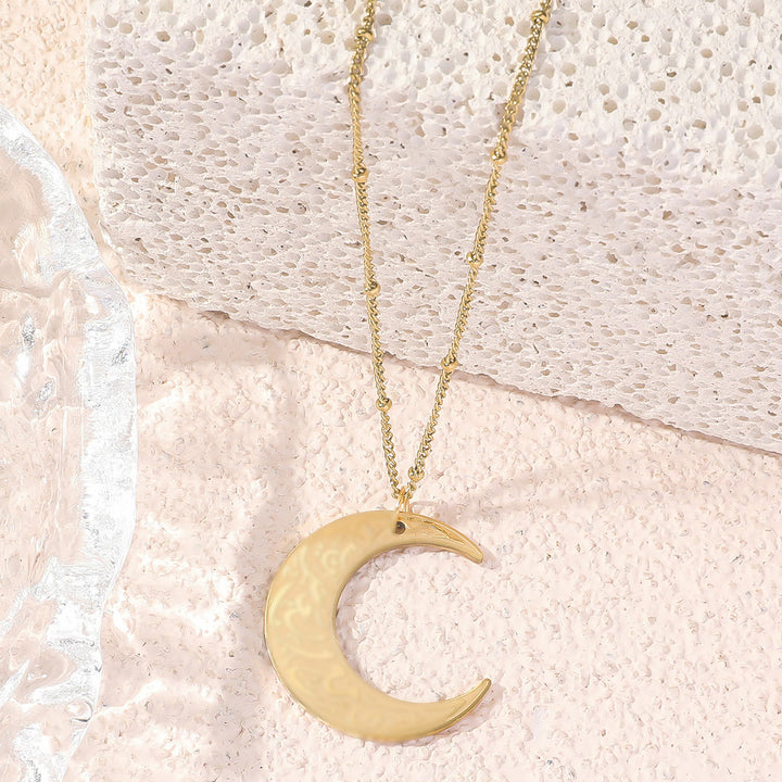 HilalHaven Crescent of Ease &amp; Protection Ayatul Kursi Necklace - Golden - image 2